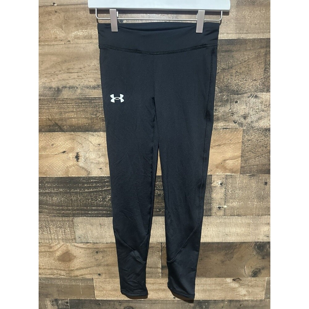 Under Armour UA Youth Medium Black Leggings Girls Kids